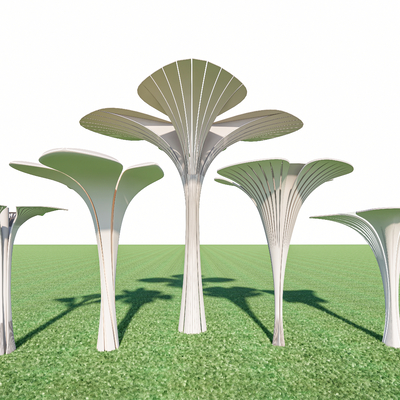  现代装饰柱 柱子 包柱su模型 