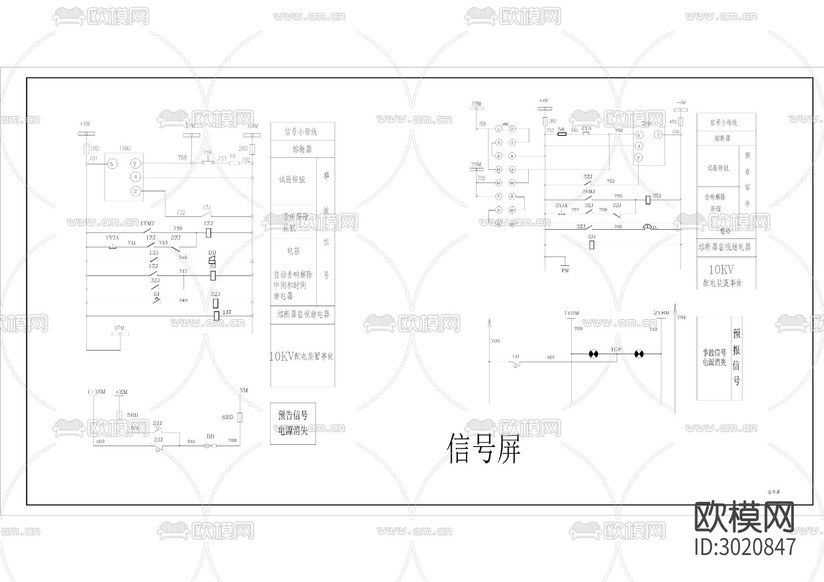 高压配电套图cad施工图下载(渲染图8)