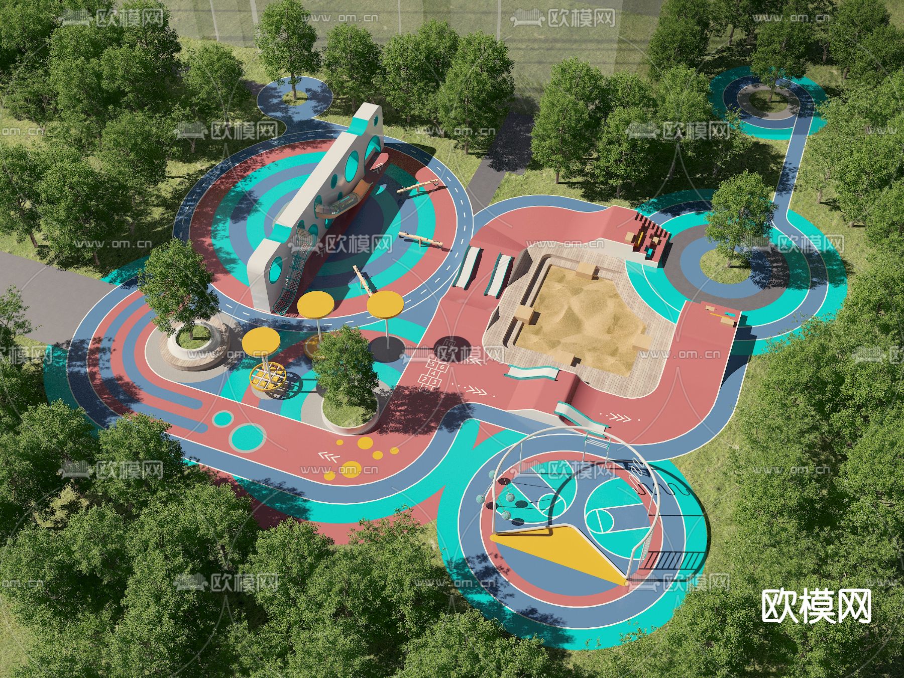 儿童乐园 口袋公园3d模型下载