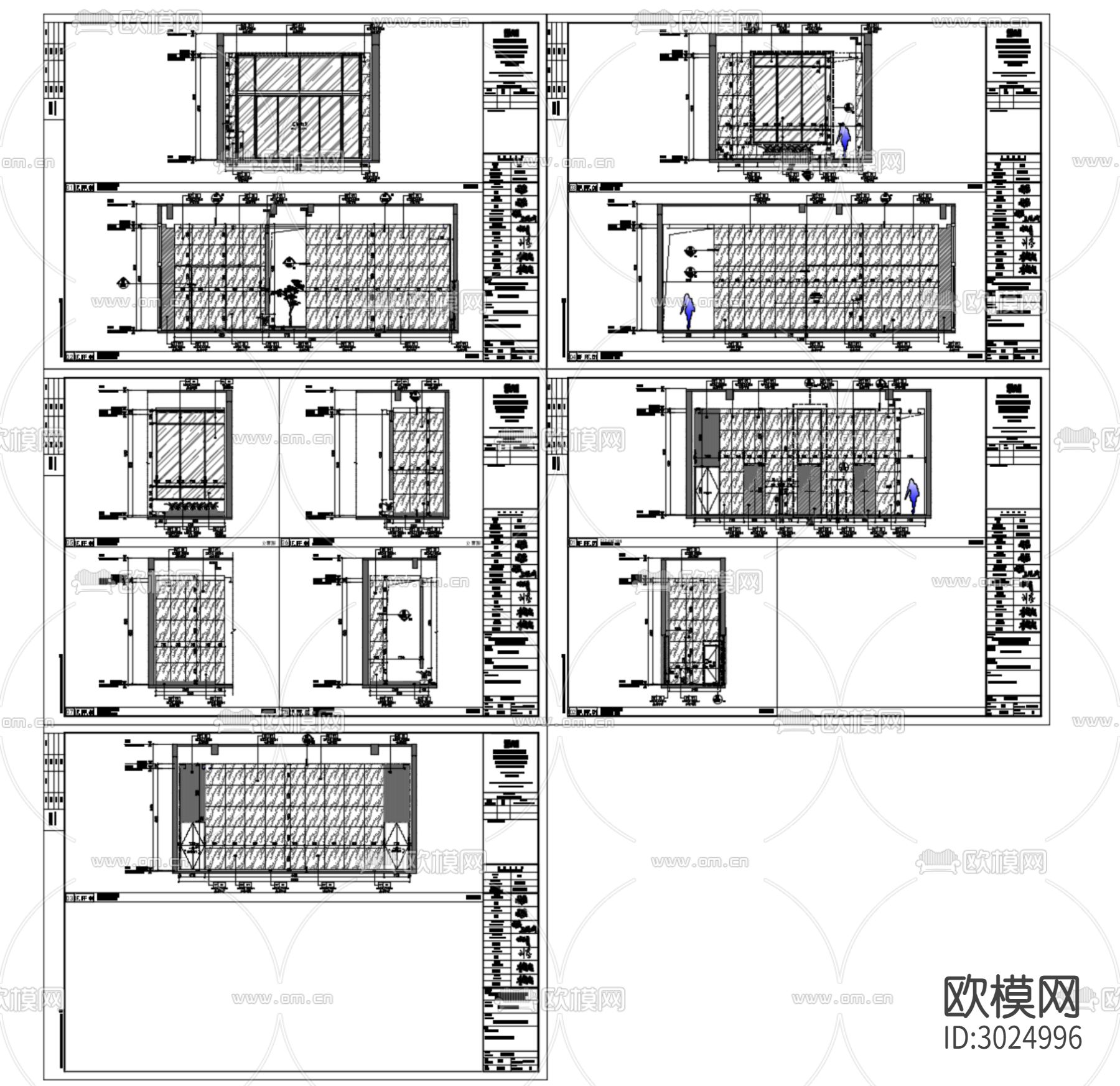 DIA丹健国际-成都万华C27组团住宅公区大堂电梯厅cad施工图下载（渲染图1）