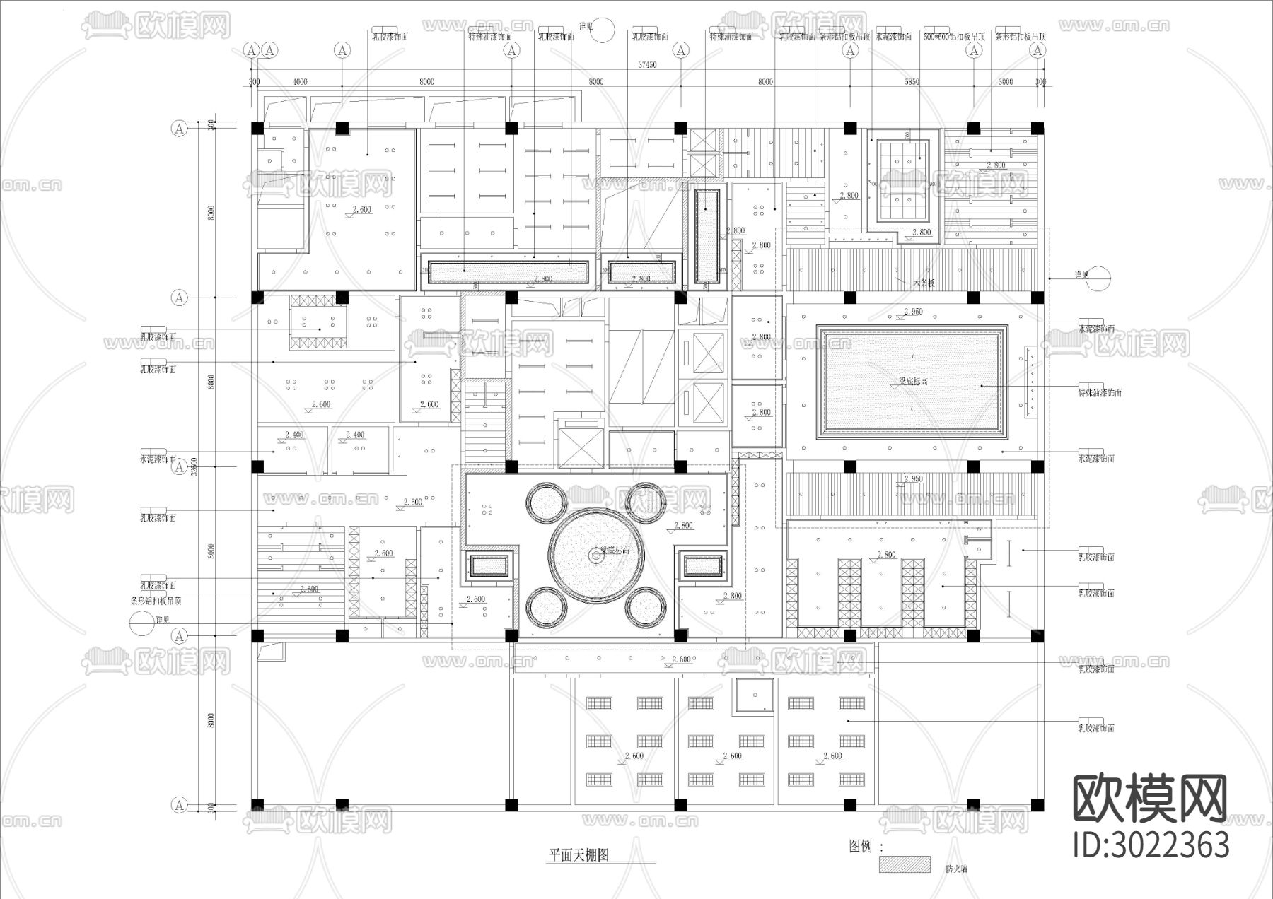 1240㎡ 汤泉 洗浴 水疗 休闲会所cad施工图下载（渲染图2）