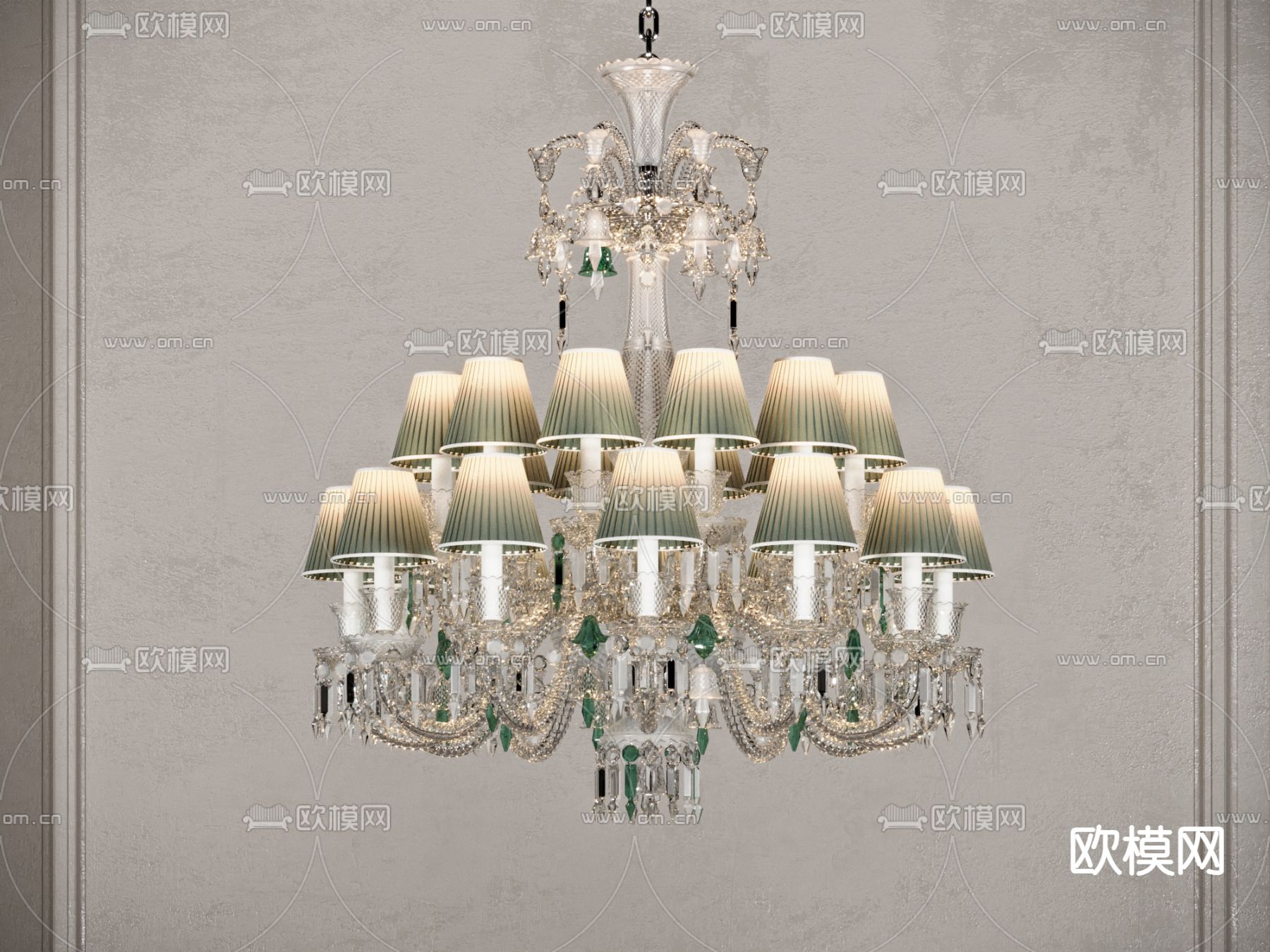 欧式吊灯 大堂吊灯3d模型下载