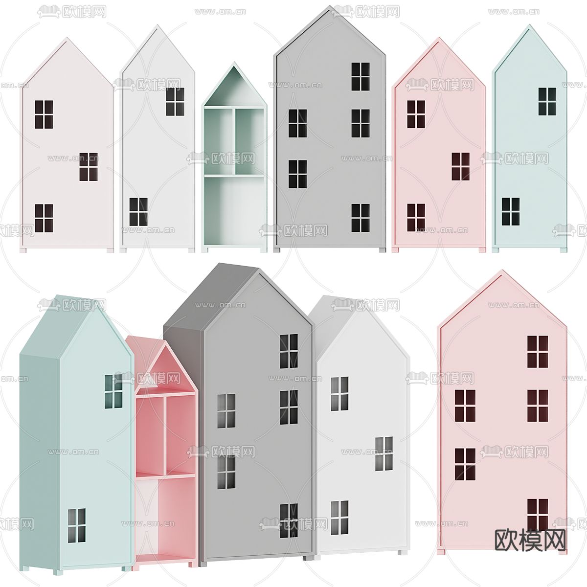 现代儿童柜3d模型下载