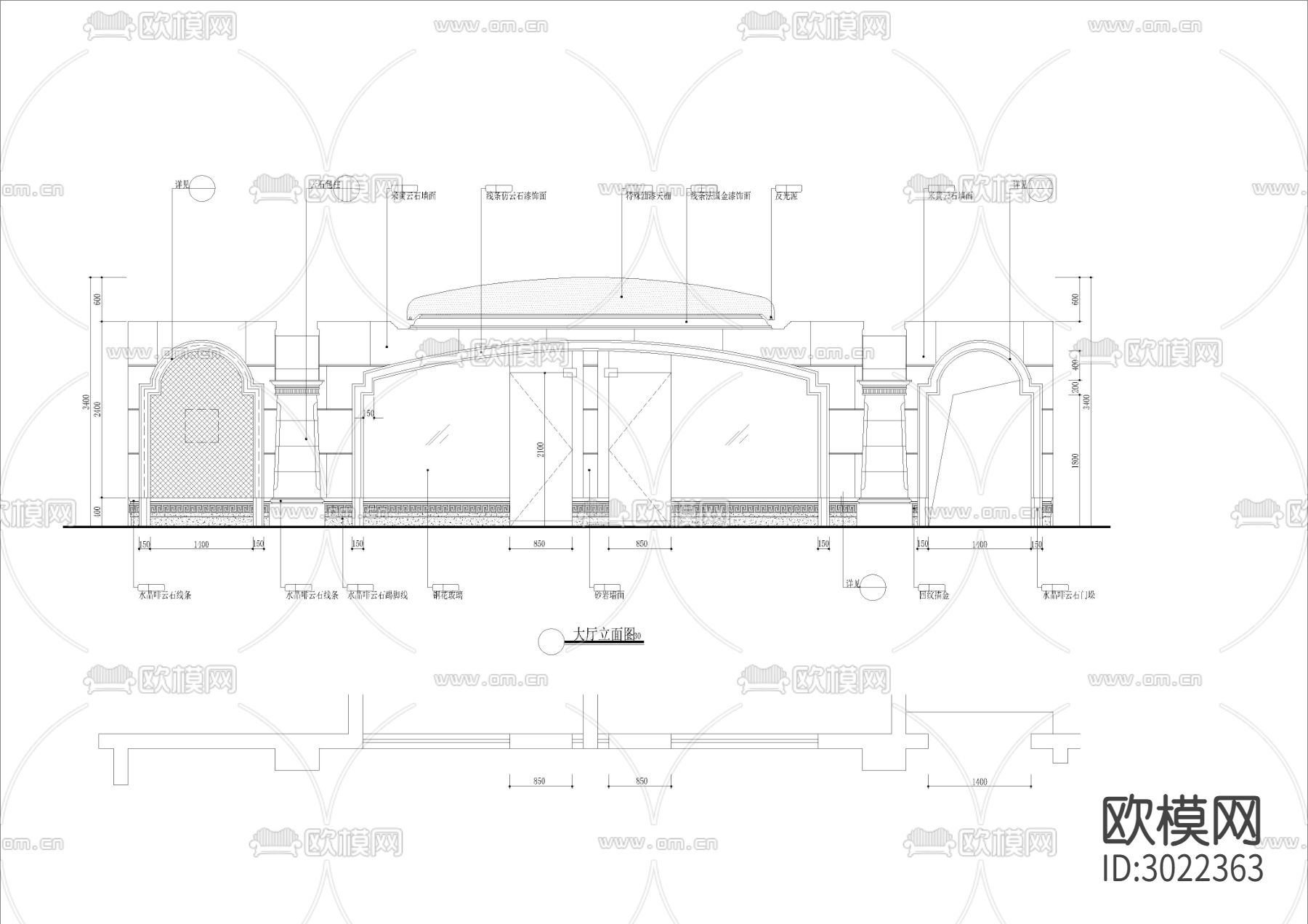 1240㎡ 汤泉 洗浴 水疗 休闲会所cad施工图下载（渲染图5）