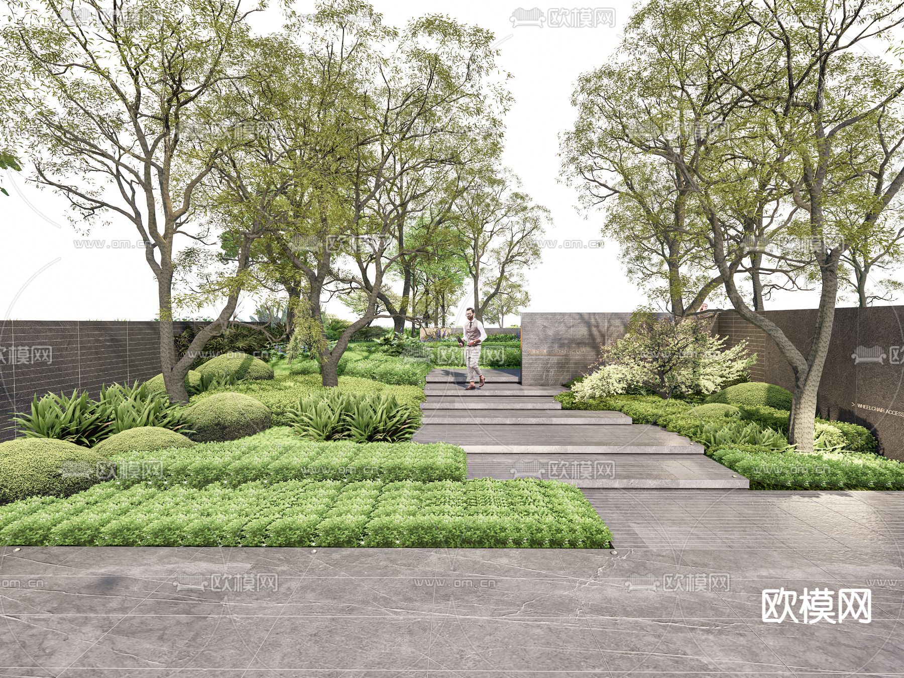 景观灌木植物su模型下载（渲染图2）