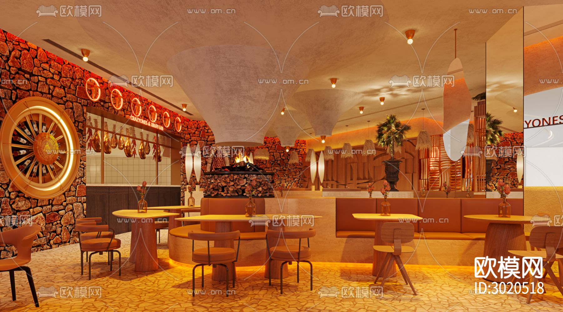 西班牙餐厅效果图下载（渲染图5）