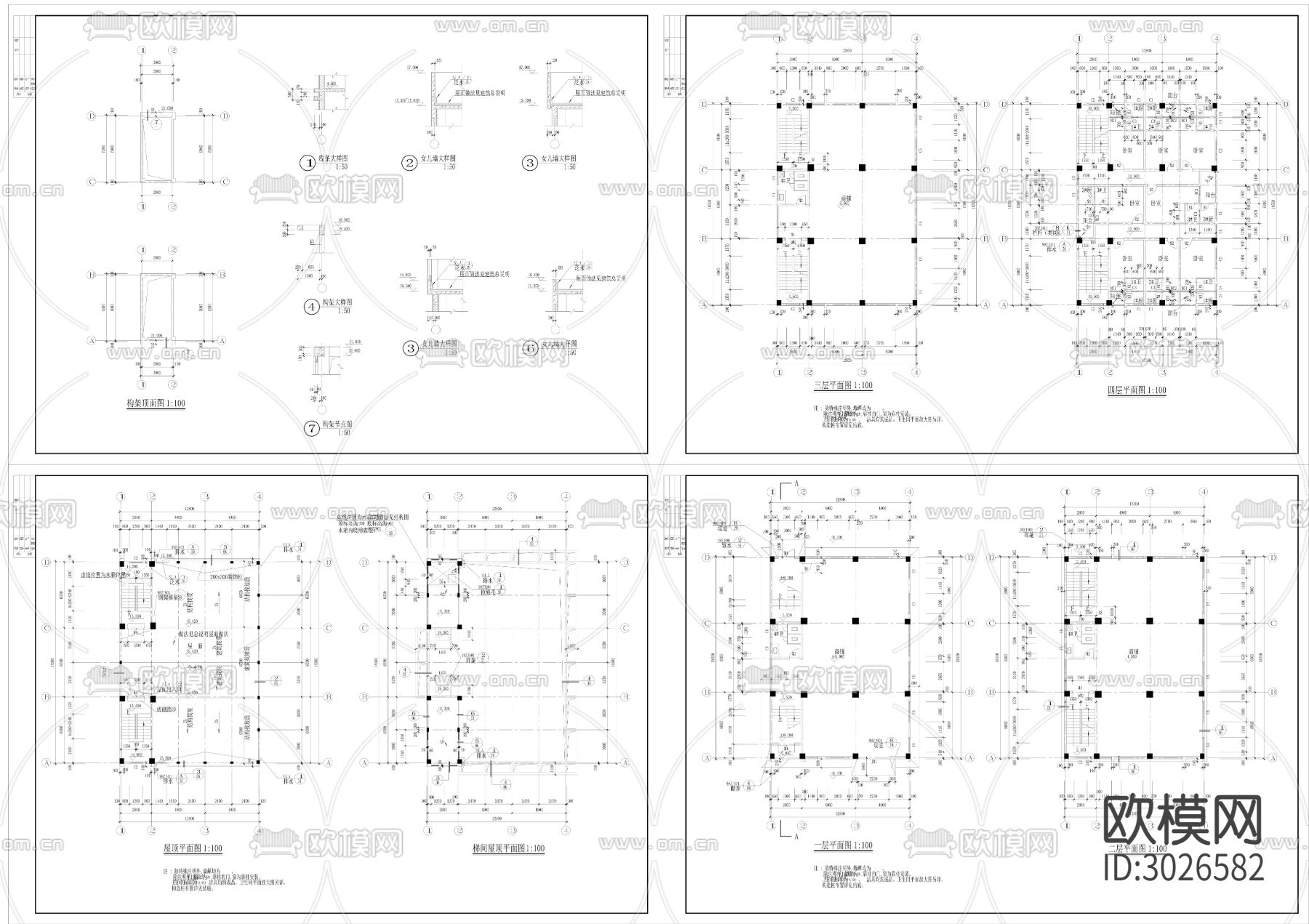 28美丽乡村CAD建筑图cad平面图下载