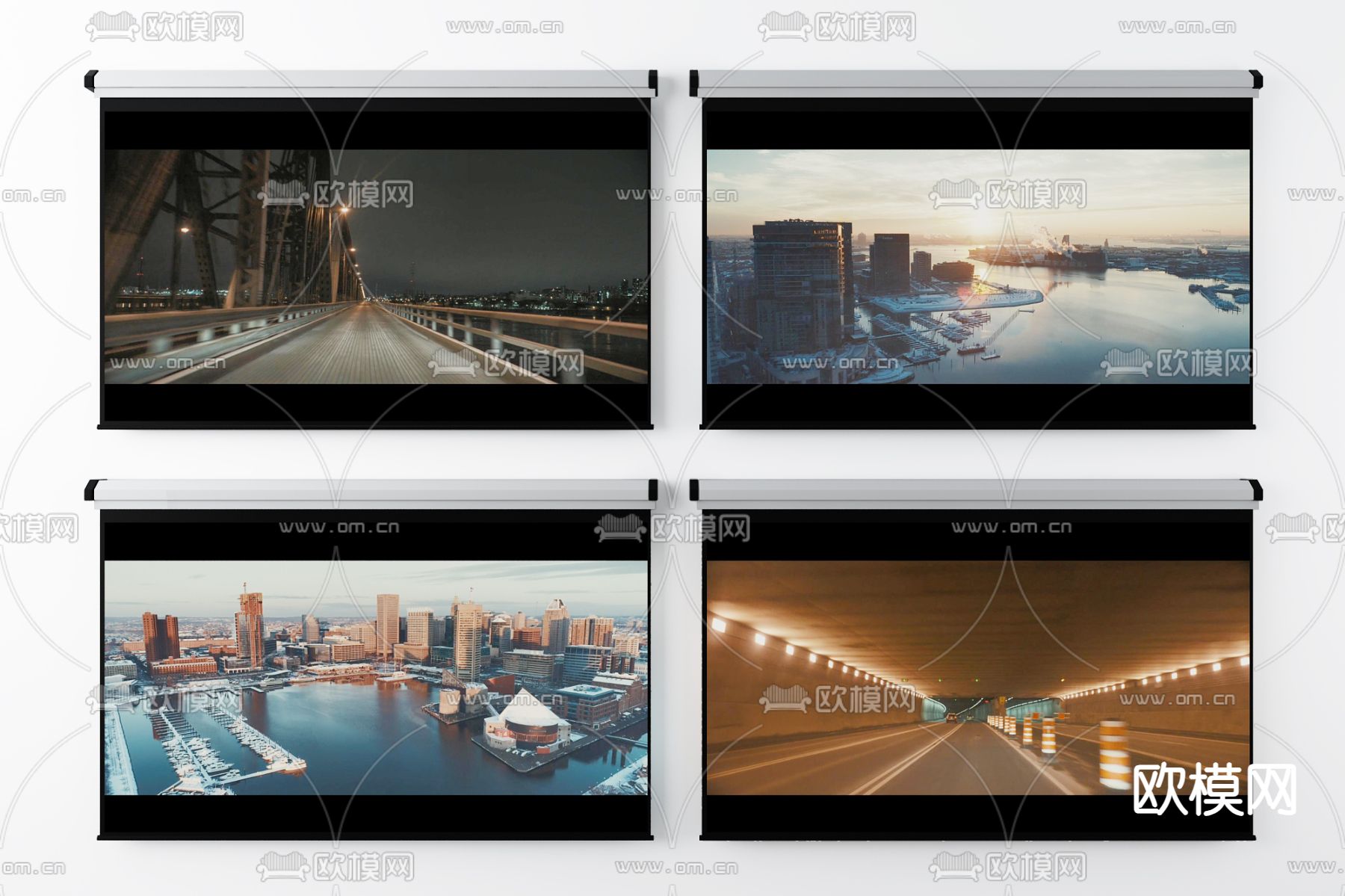 投影幕布3d模型下载