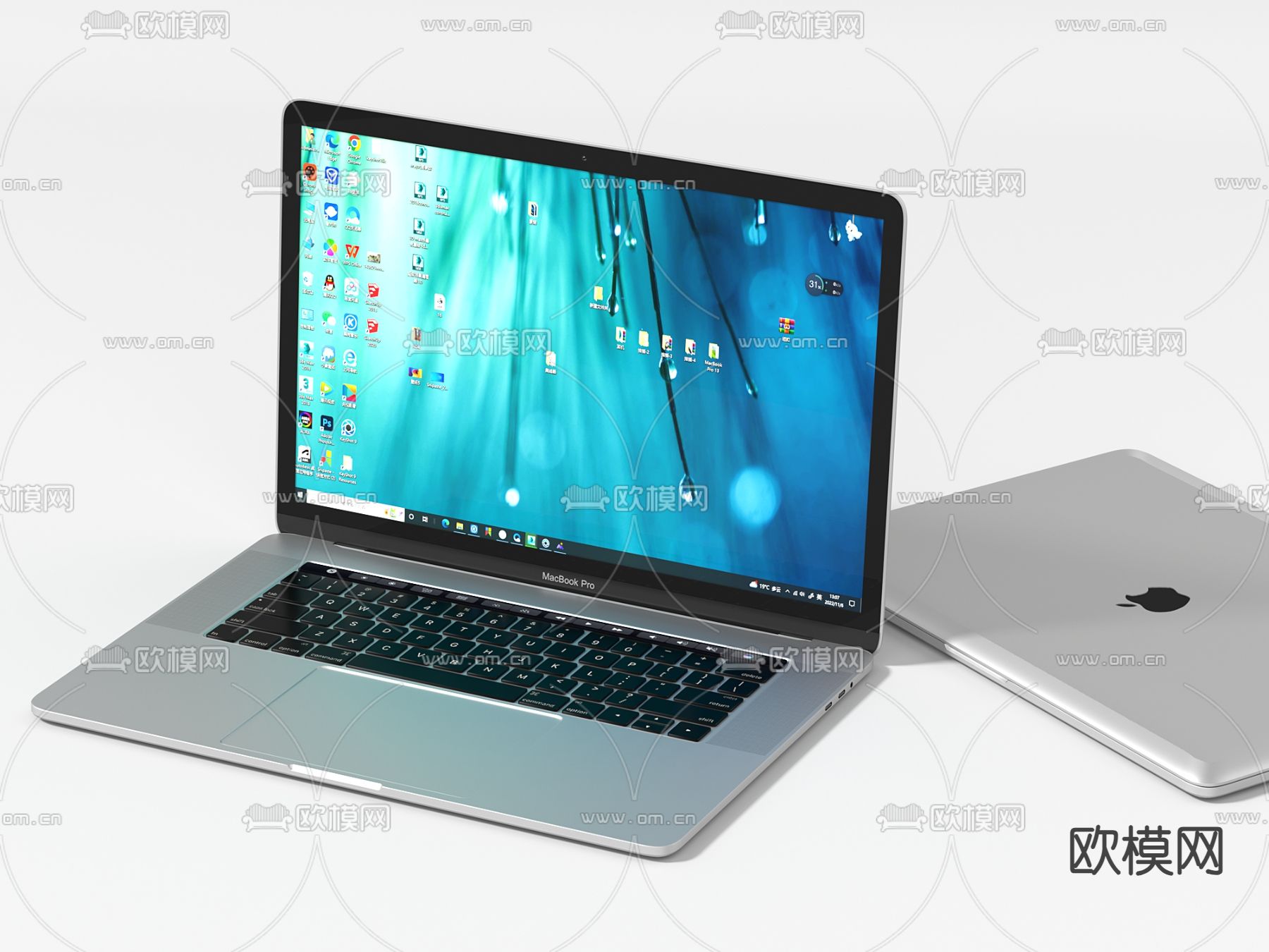 苹果笔记本电脑su模型下载（渲染图2）