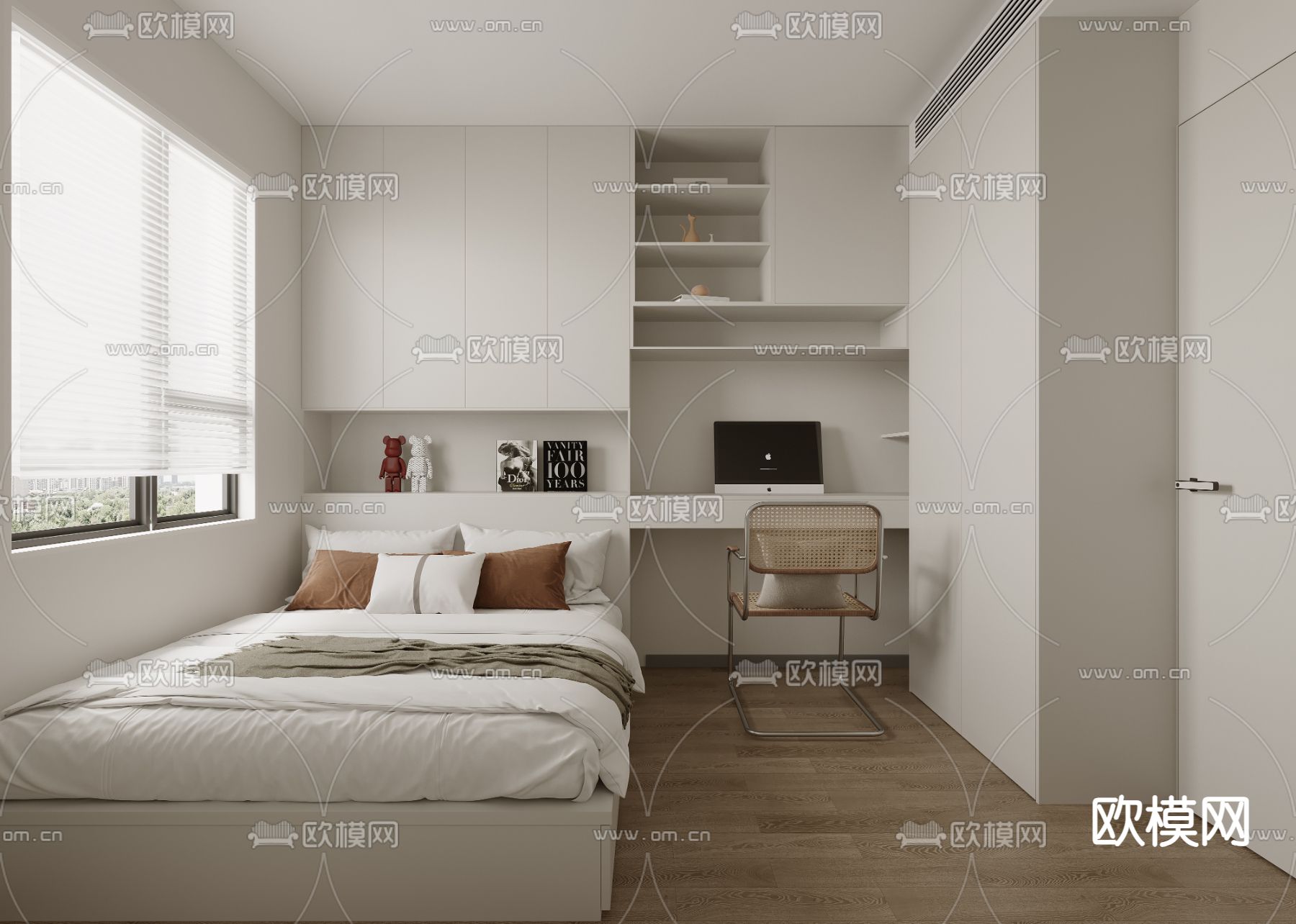 榻榻米卧室 次卧3d模型下载