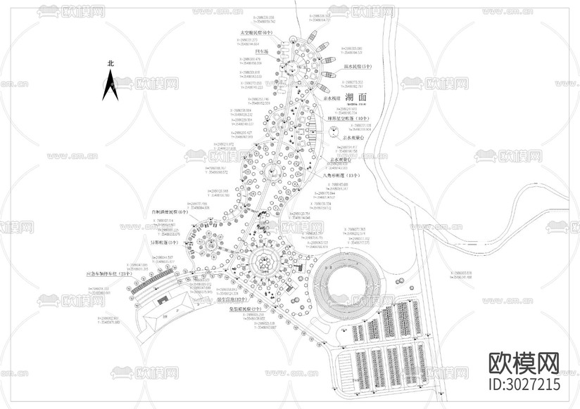 帳篷野營基地cad施工圖下載(渲染圖2)