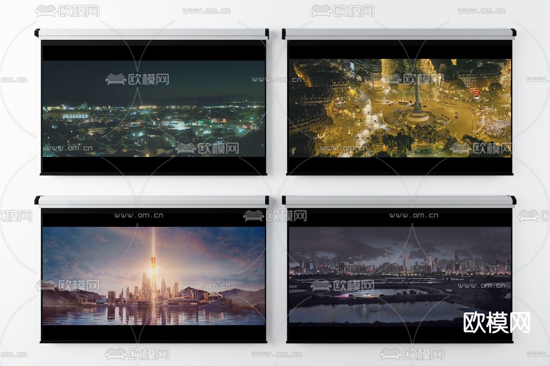 投影幕布3d模型下载