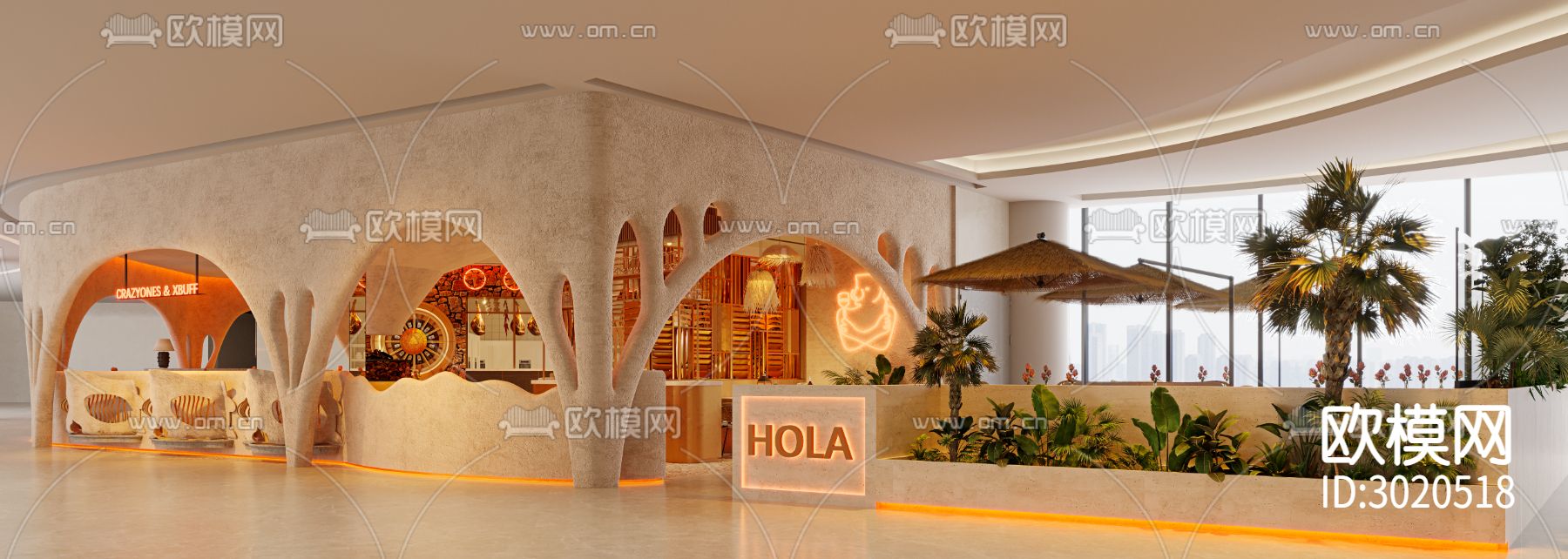 西班牙餐厅效果图下载（渲染图2）