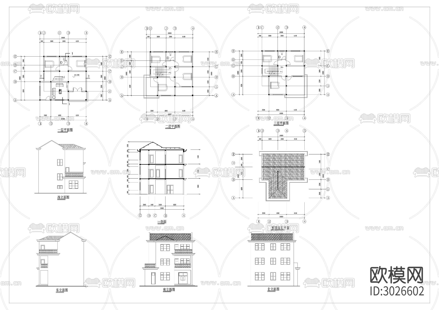 41美丽乡村CAD建筑图cad平面图下载