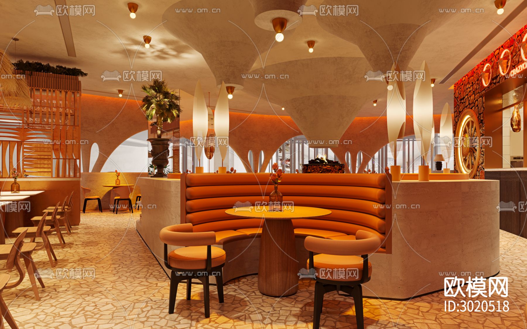 西班牙餐厅效果图下载（渲染图4）