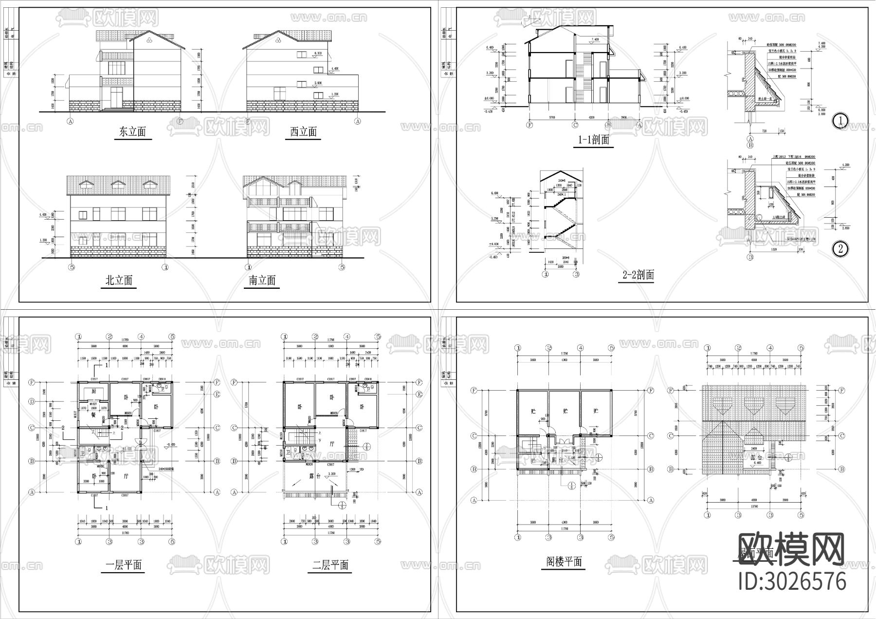 23美丽乡村CAD建筑图cad平面图下载