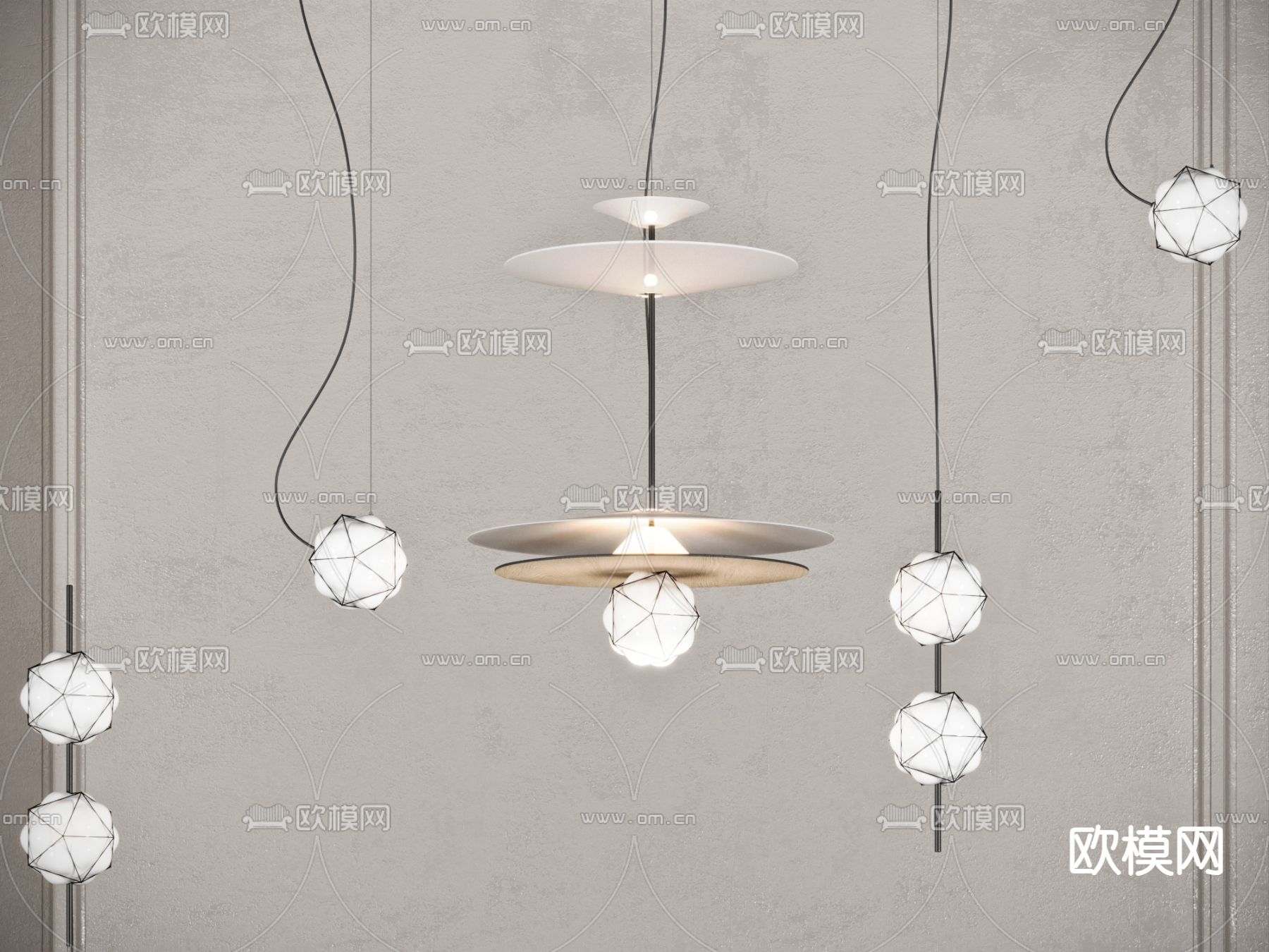 时尚小吊灯 装饰灯3d模型下载