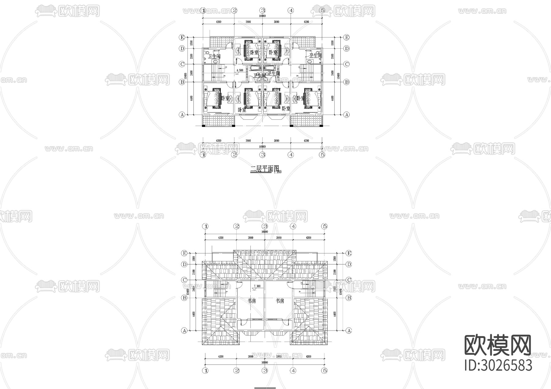 29美丽乡村CAD建筑图cad平面图下载（渲染图1）