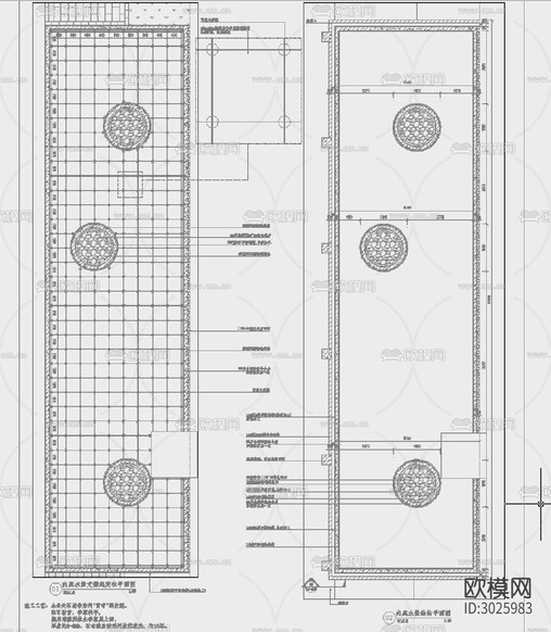 院子鏡面池cad施工圖下載(渲染圖2)