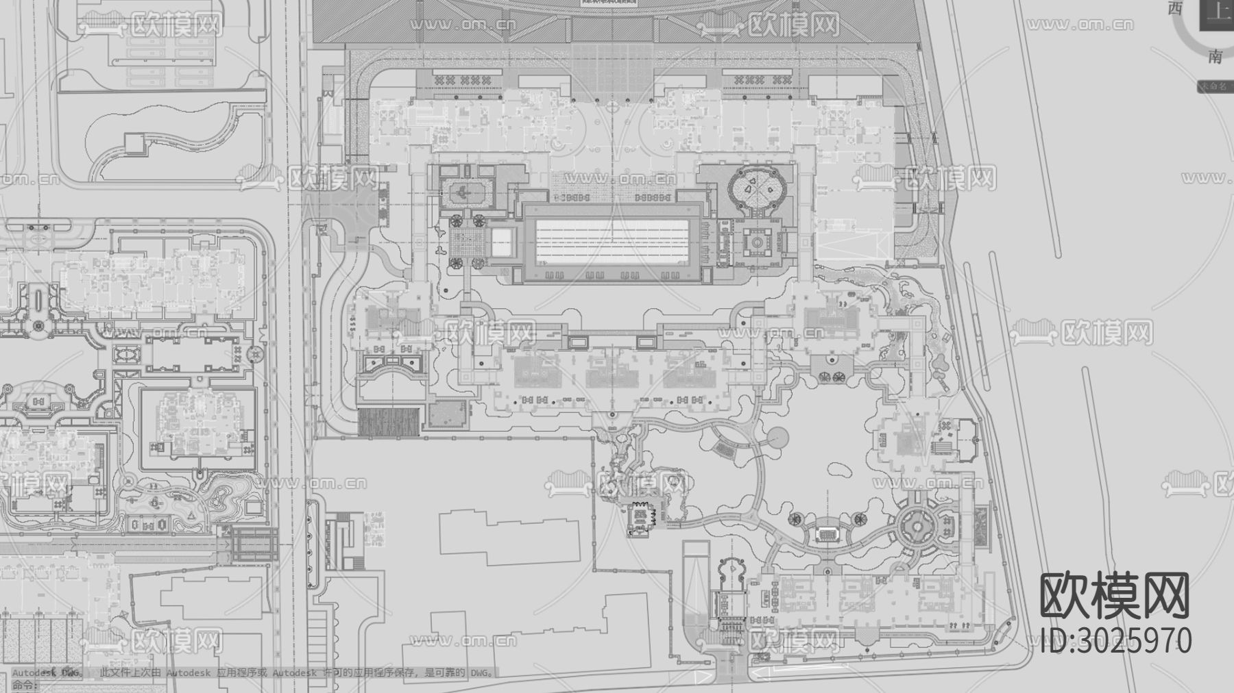 养鱼池 鱼池cad平面图下载（渲染图4）