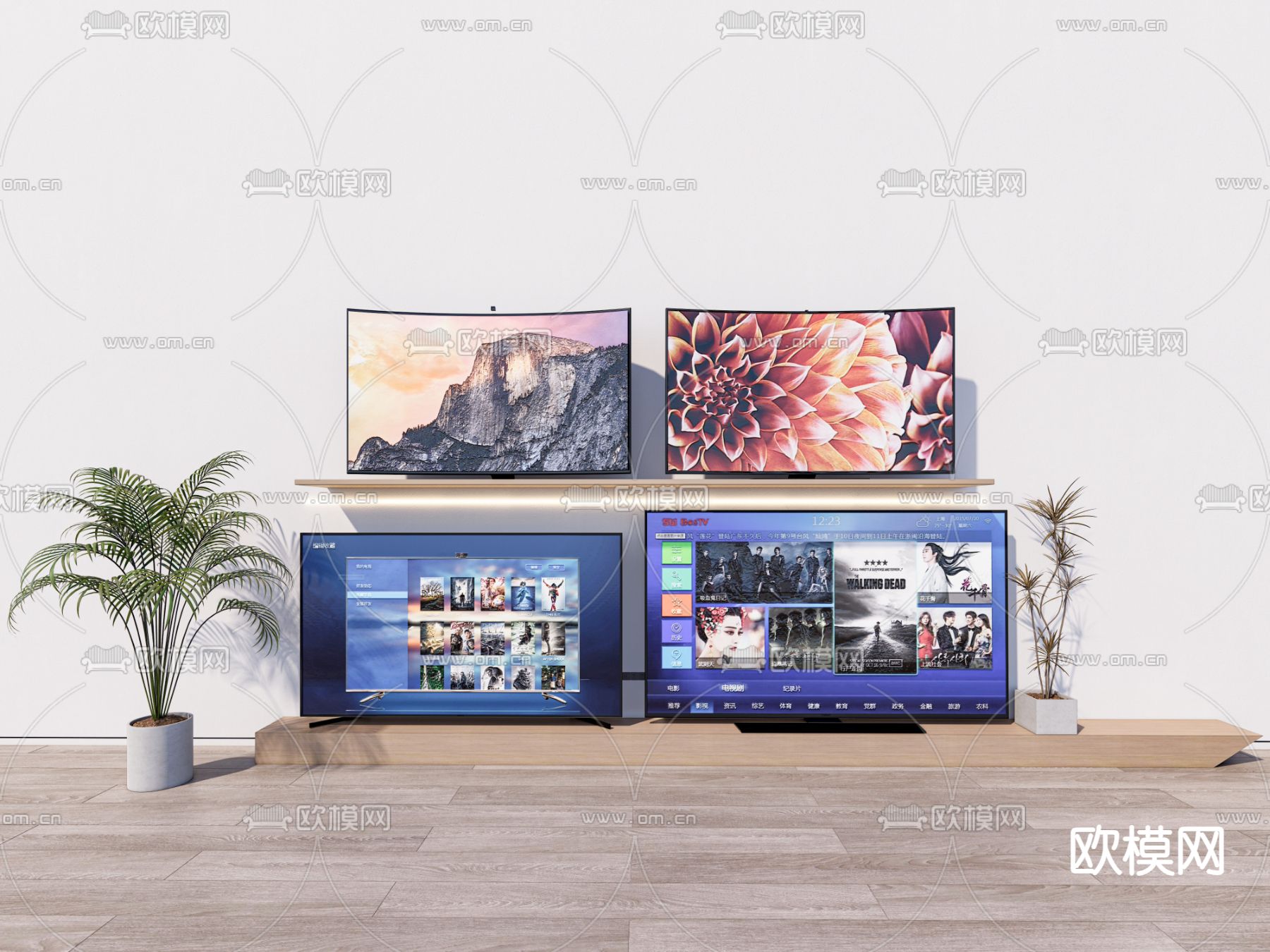 投影仪 投影幕布su模型下载（渲染图2）