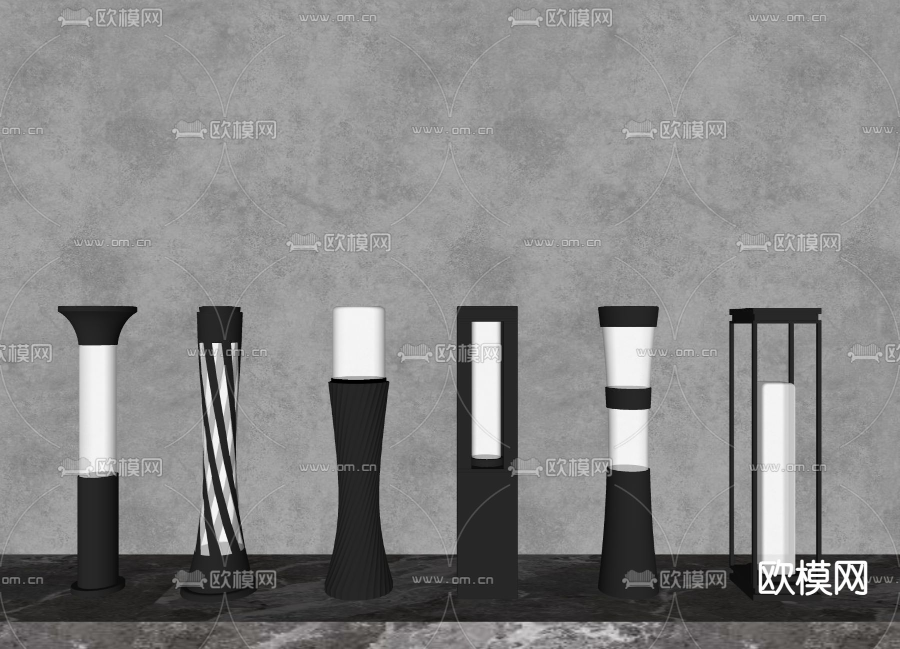 户外灯 草坪灯 庭院灯su模型下载（渲染图1）