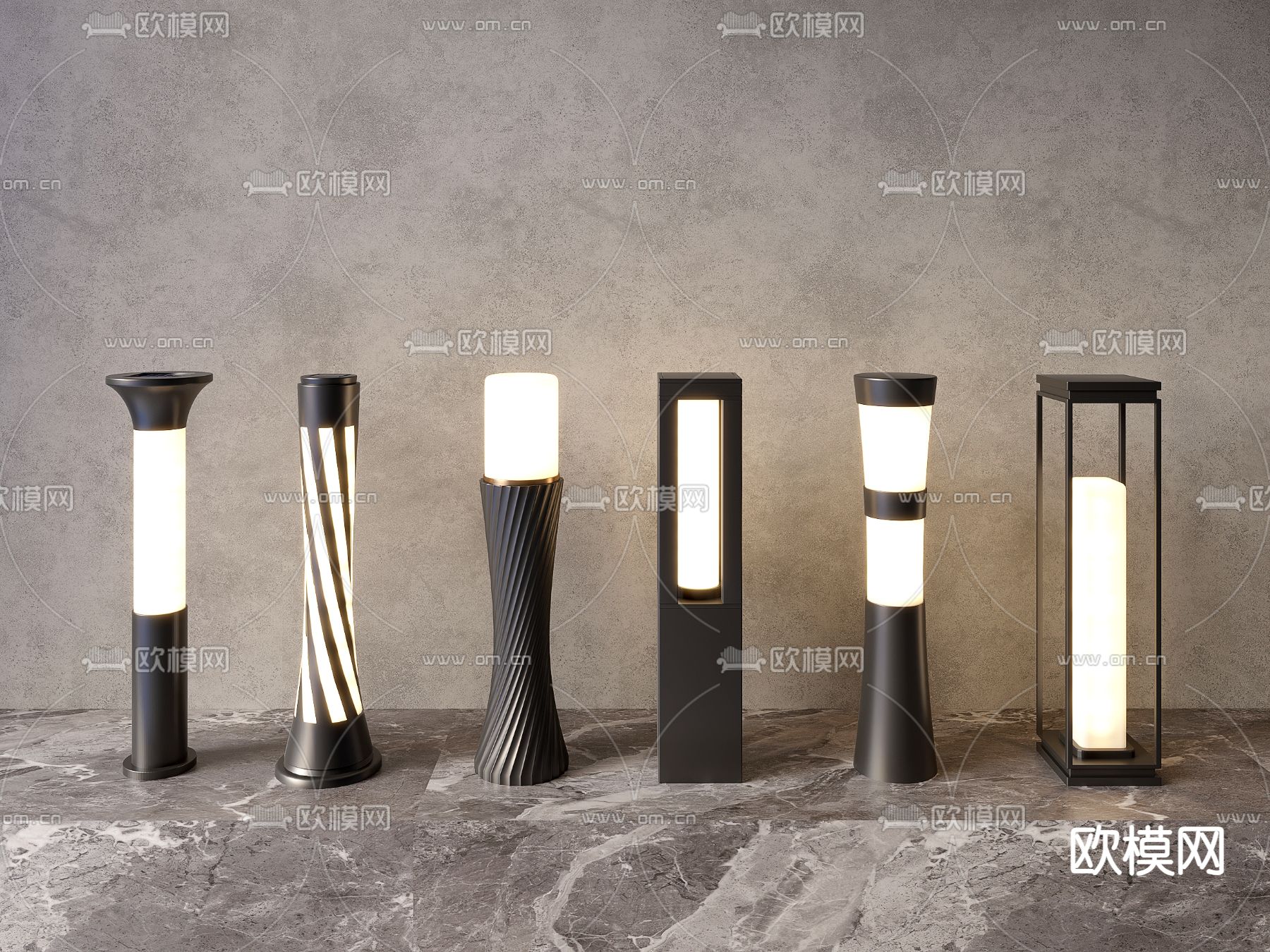 户外灯 草坪灯 庭院灯su模型下载（渲染图2）