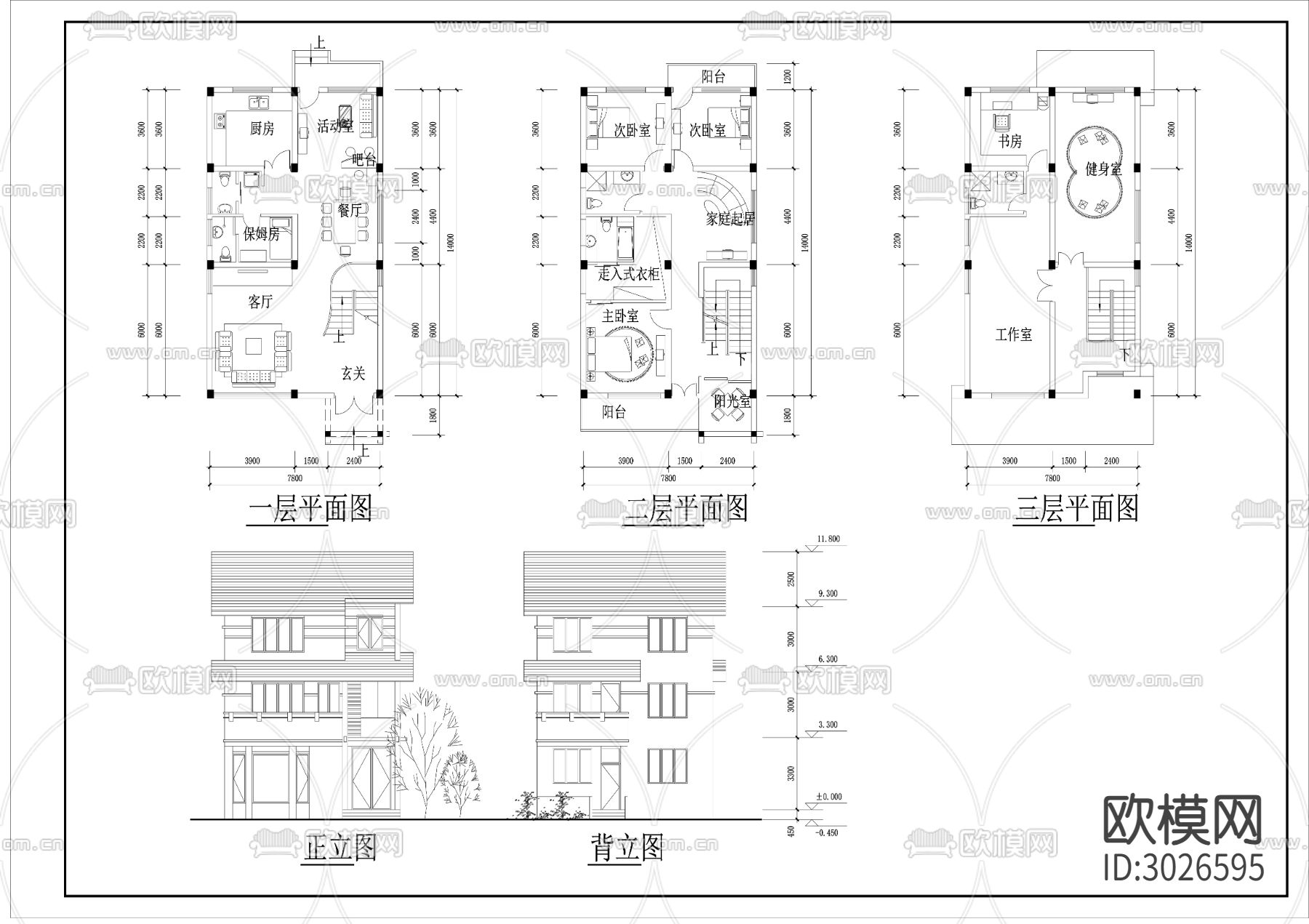 37美丽乡村CAD建筑图cad平面图下载