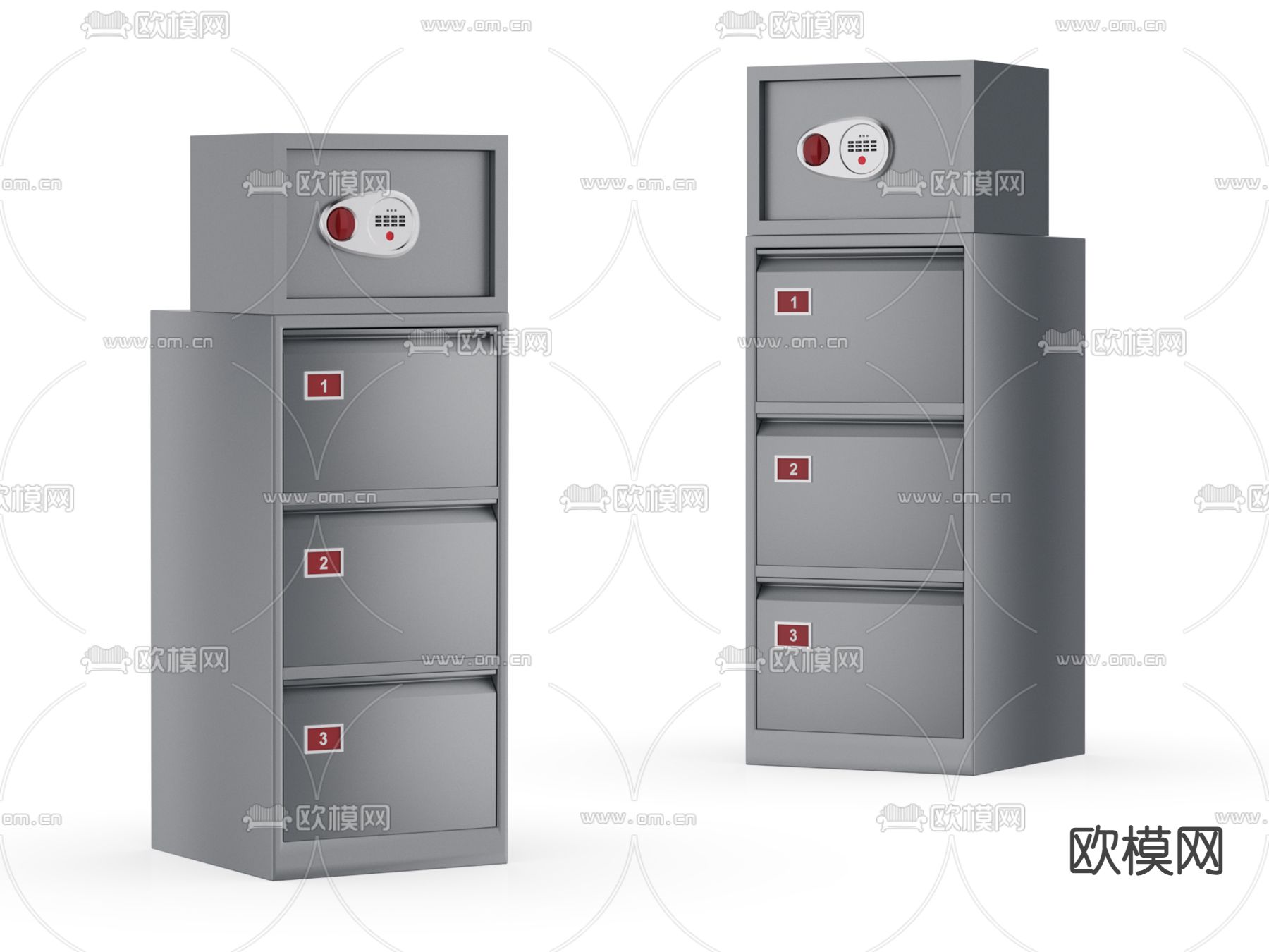 五金保险柜su模型下载（渲染图2）