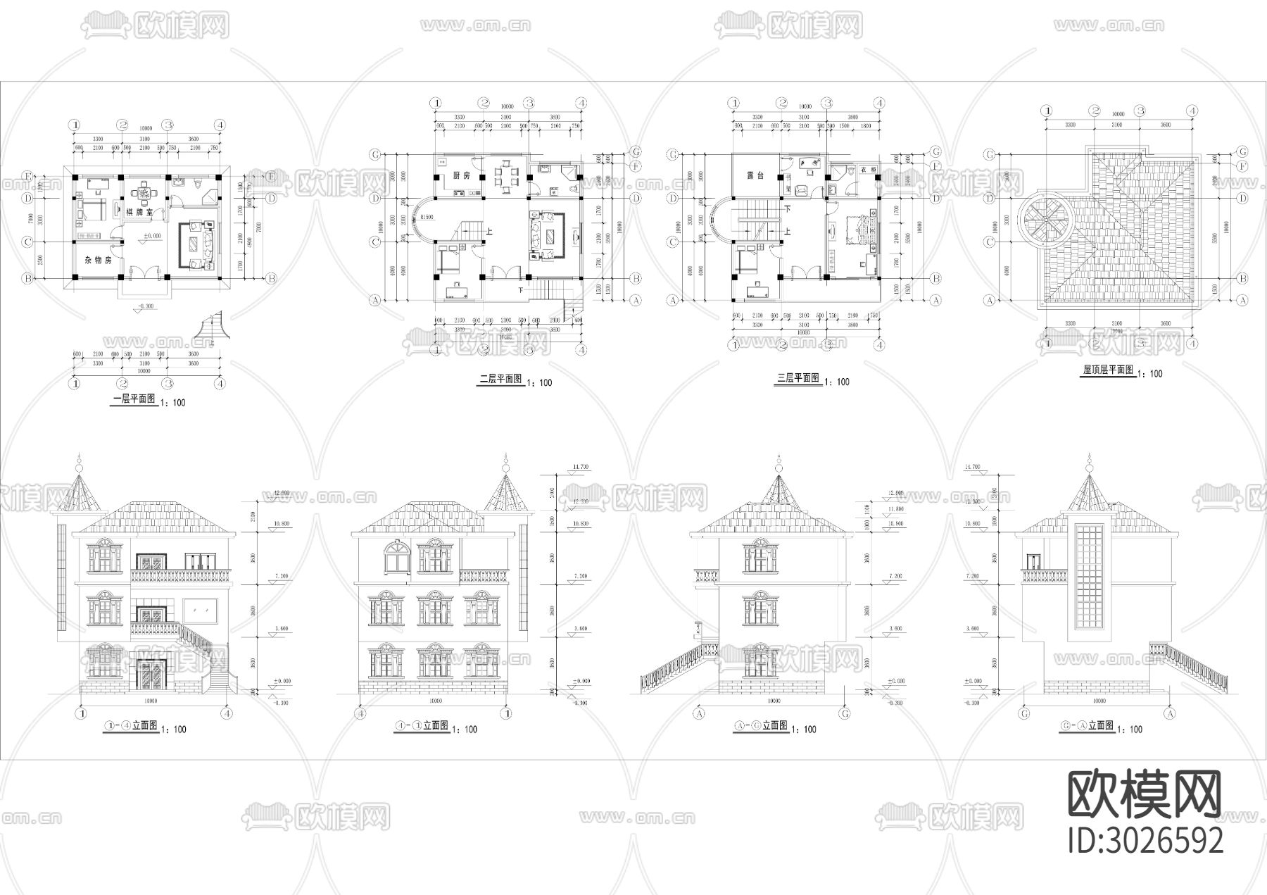 35美丽乡村CAD建筑图cad平面图下载