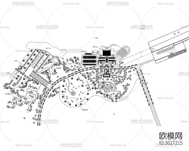 帳篷野營基地cad施工圖下載(渲染圖3)