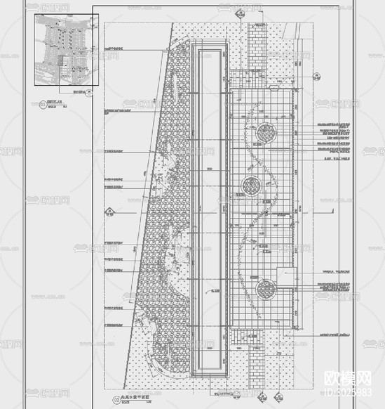 院子鏡面池cad施工圖下載(渲染圖4)