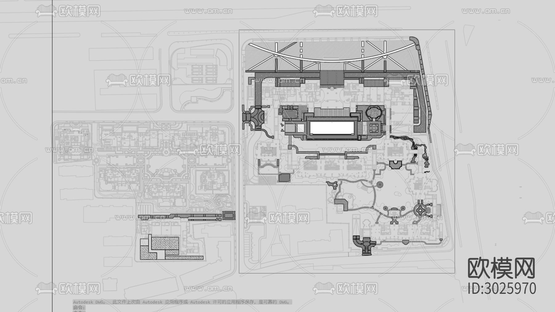 养鱼池 鱼池cad平面图下载（渲染图5）