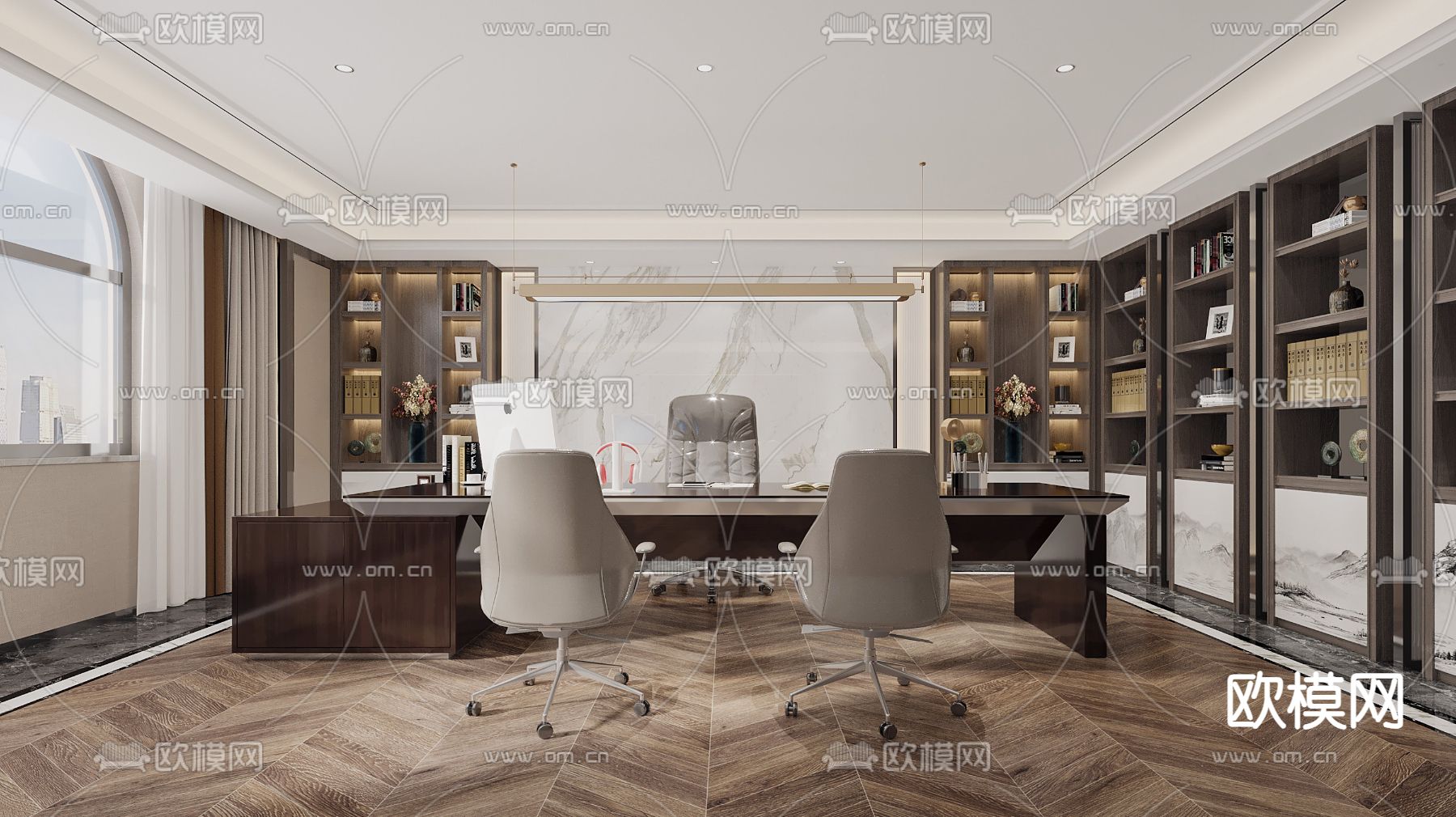 总经理室 董事长室3d模型下载