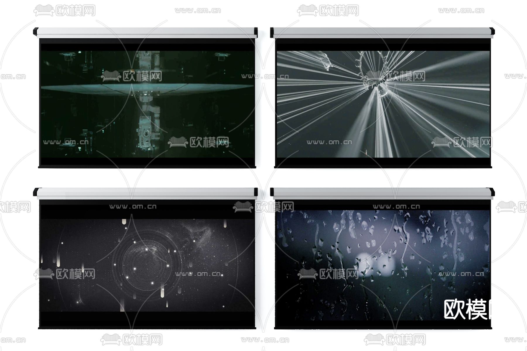 投影幕布3d模型下载