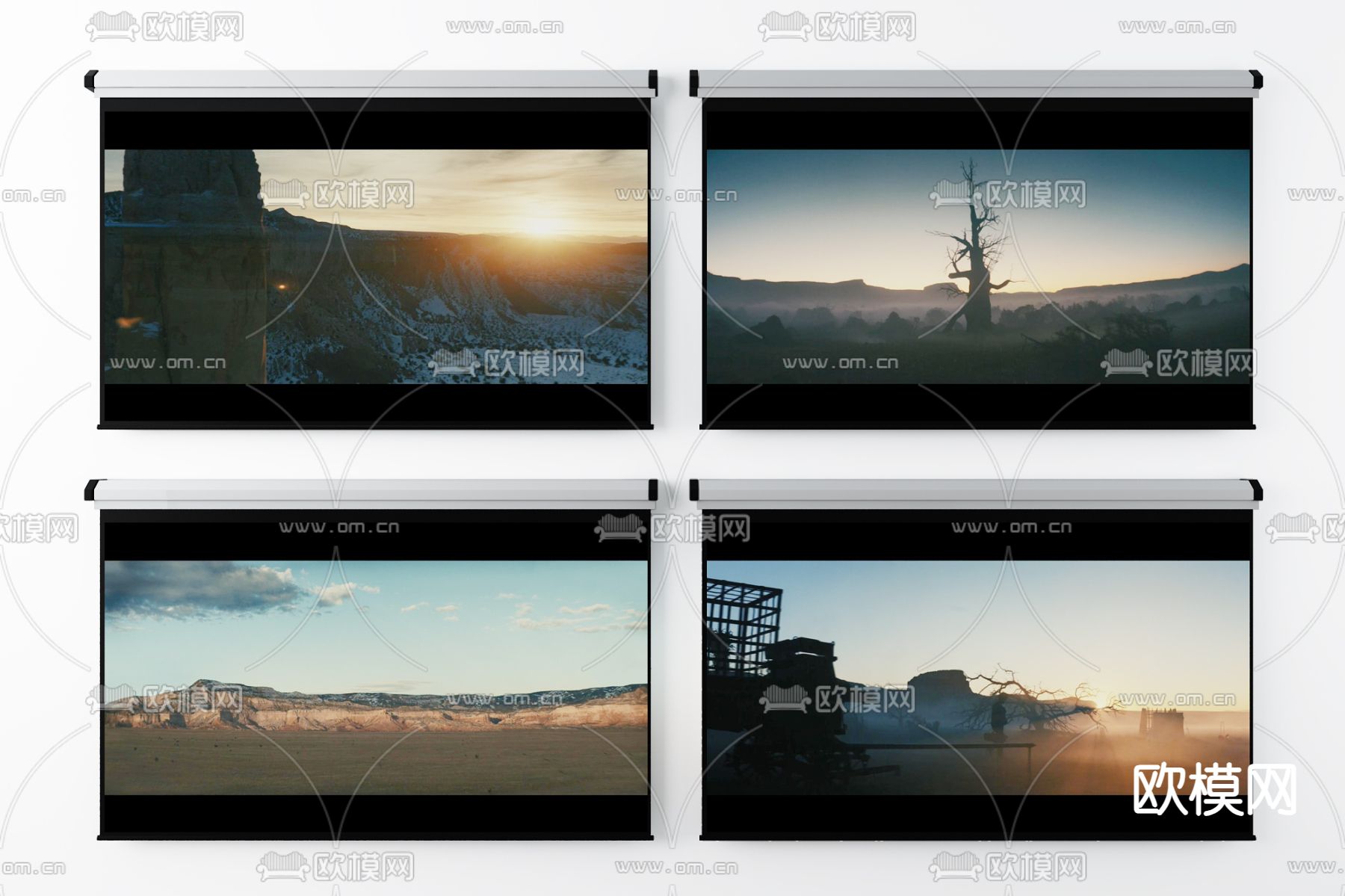 投影幕布3d模型下载