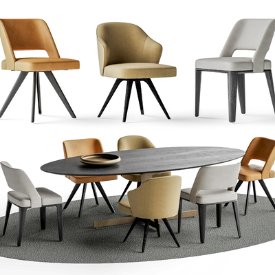 MINOTTI 餐桌椅su模型