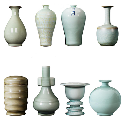  新中式陶瓷器皿 青花瓷su模型 