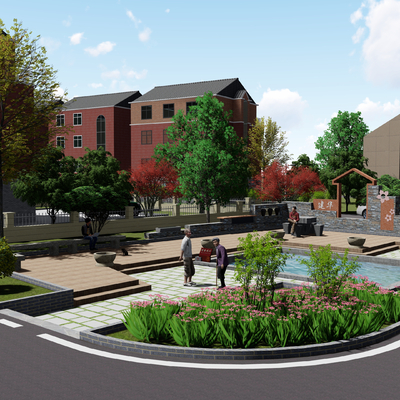 美丽乡村su模型