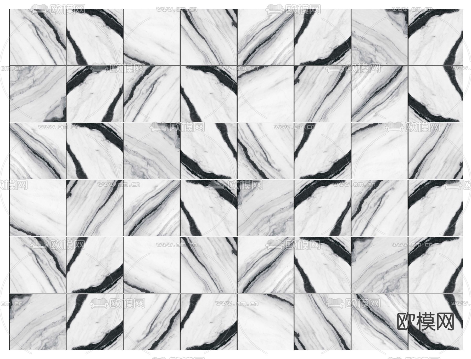 熊猫白大理石铺地su模型下载