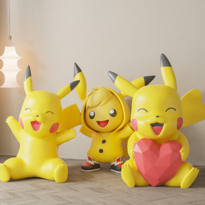  潮玩 雕塑摆件su模型 