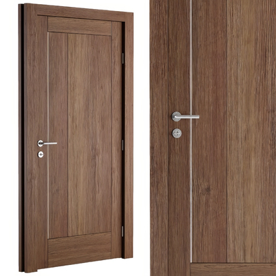 现代单开门 卧室门su模型