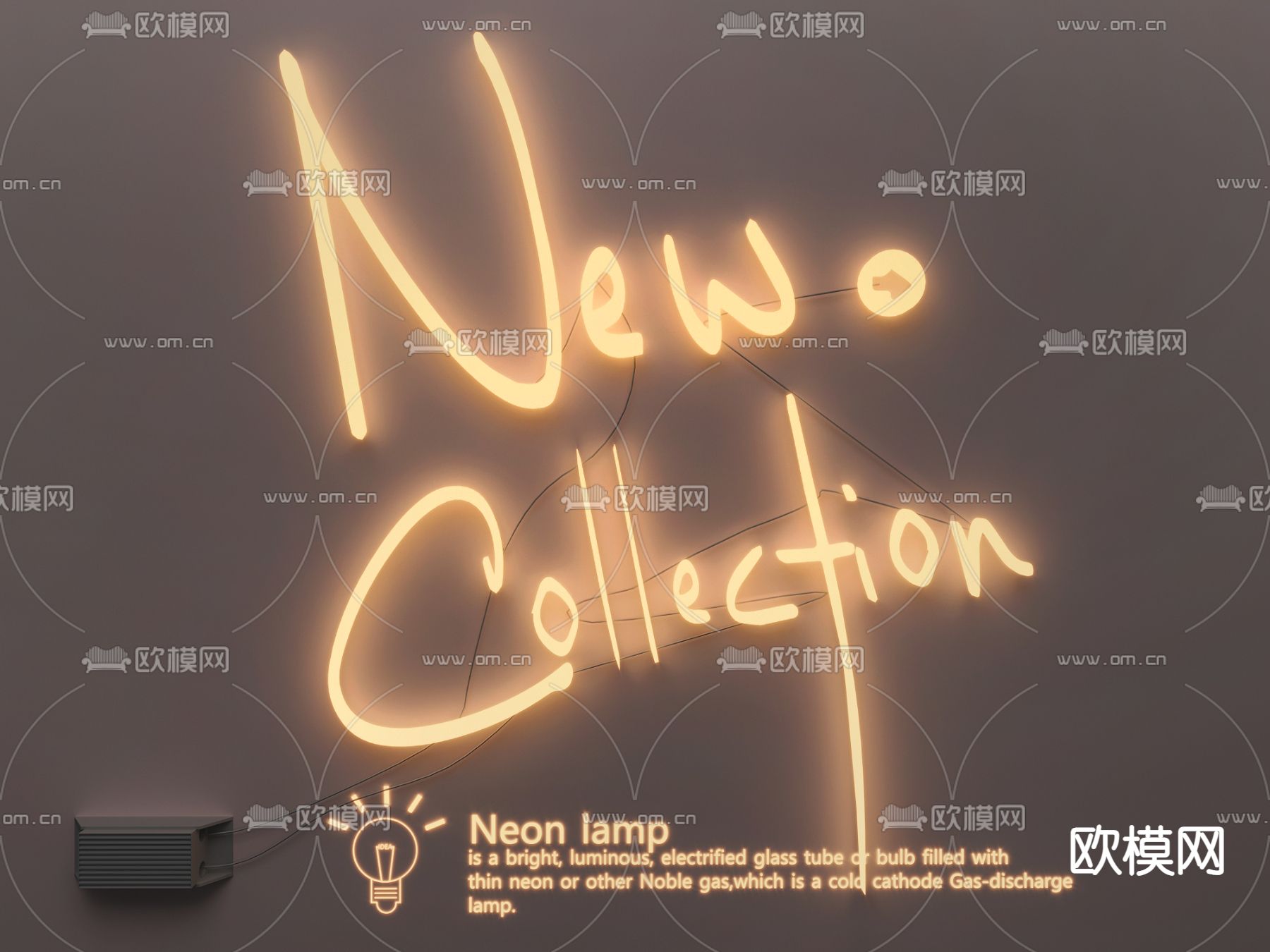 霓虹灯 网红灯 装饰灯 发光字3d模型下载