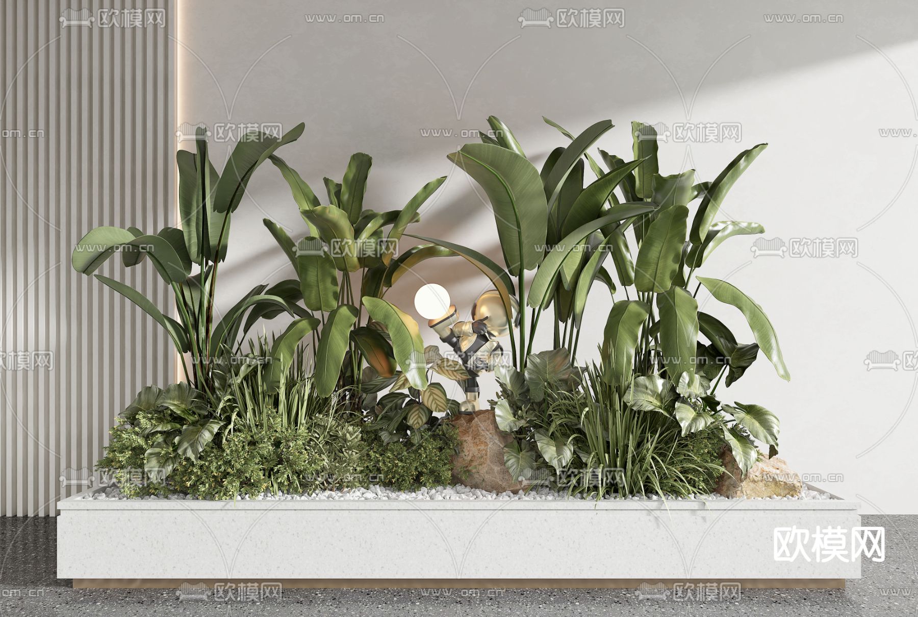 绿植花箱su模型下载（渲染图2）