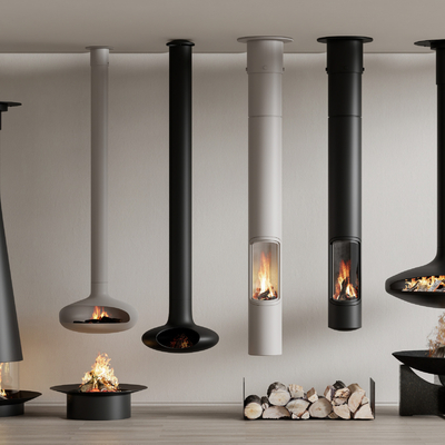  电子壁炉 火炉 火焰 木柴su模型 