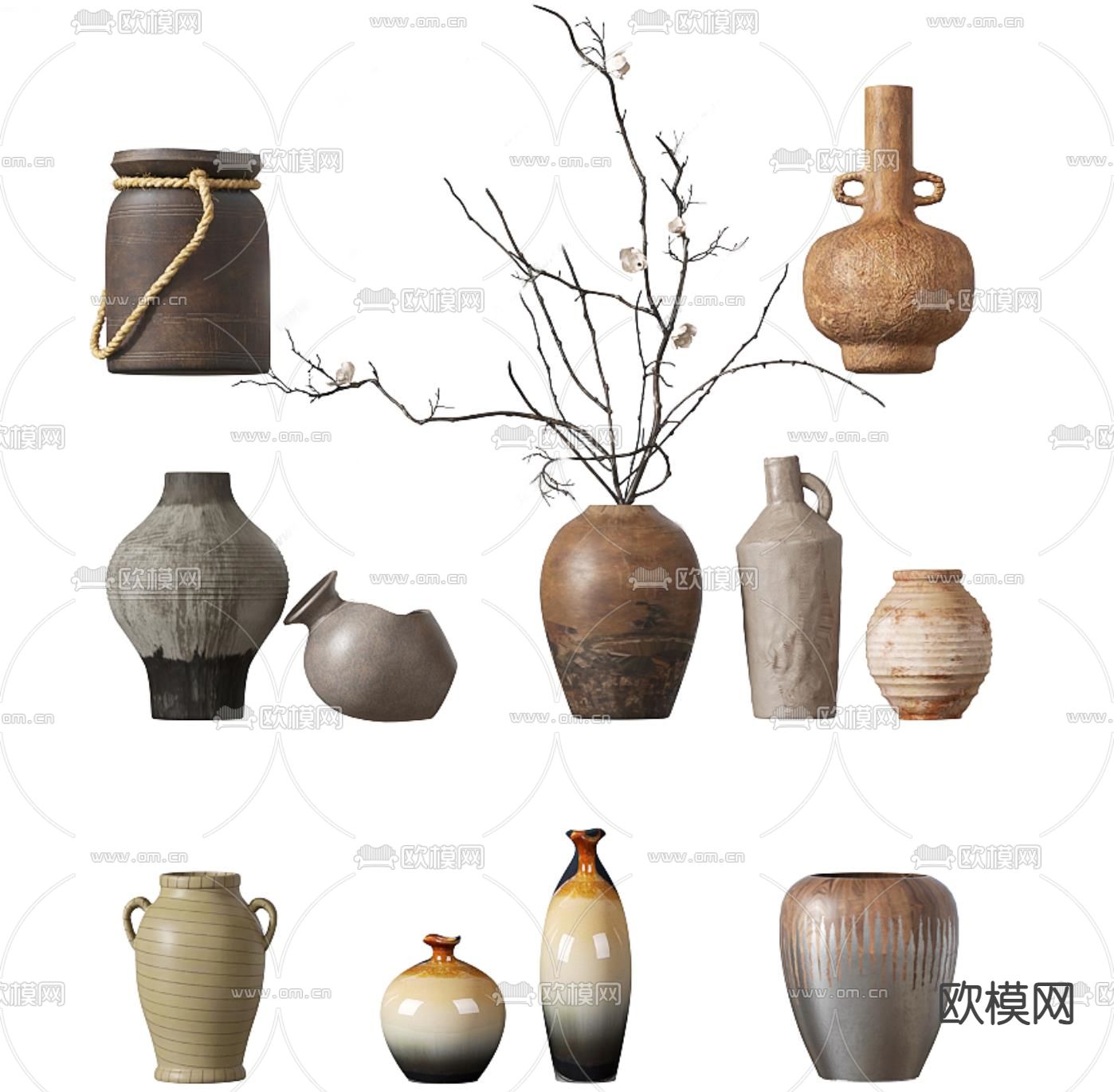 陶瓷器摆件su模型下载（渲染图2）