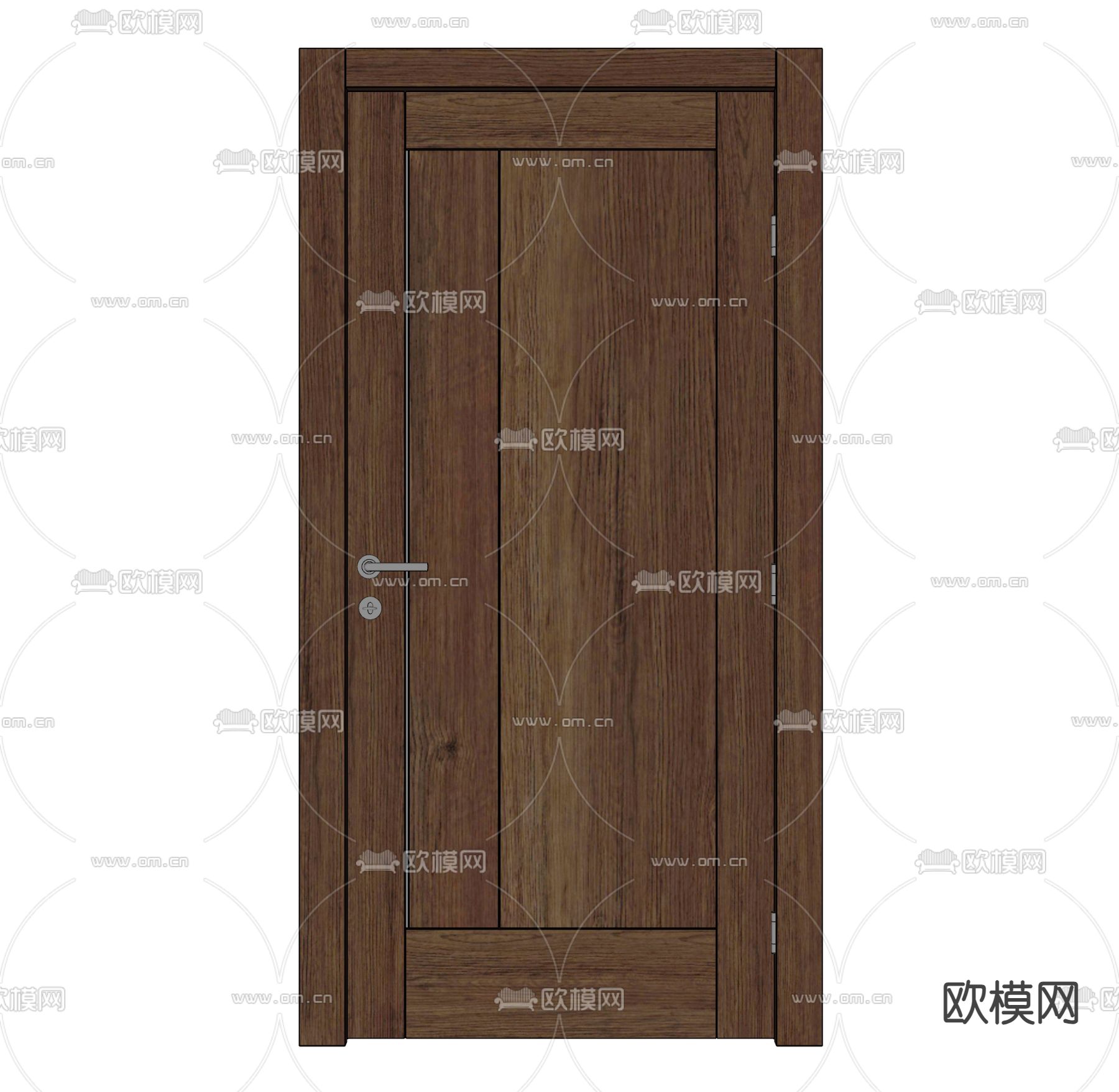 现代单开门 卧室门su模型