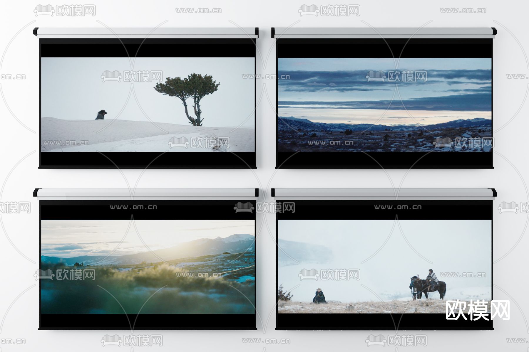 投影幕布3d模型下载