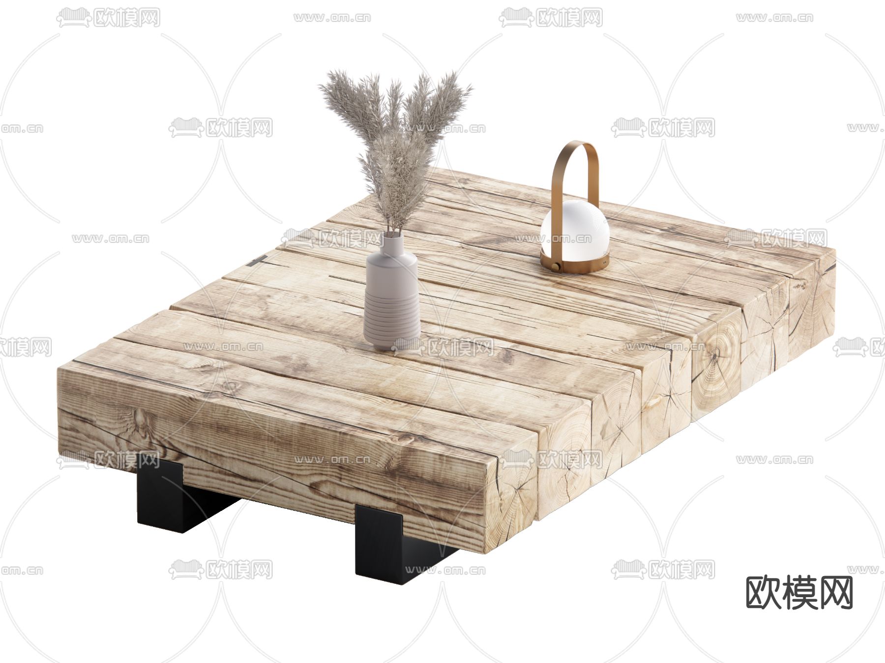 侘寂风茶几su模型下载（渲染图2）