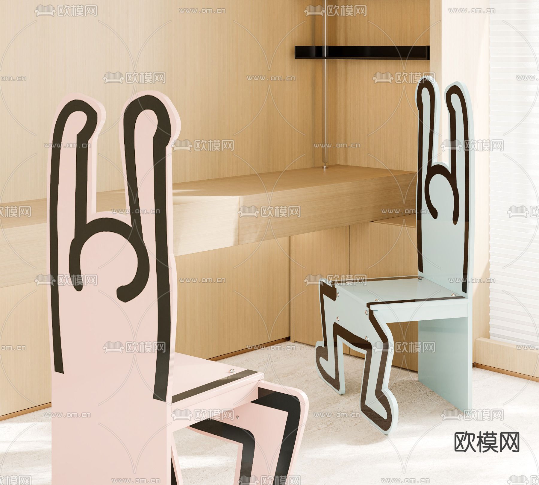 Vilac 儿童椅子 人形椅 卡通椅3d模型下载